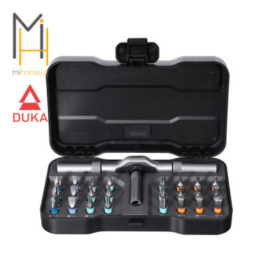 Реверсивная отвертка с набором бит Duka RS1