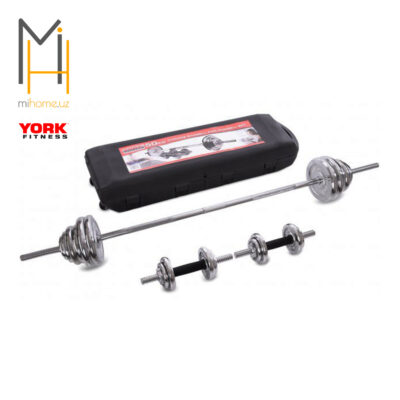 Комплект штанга и гантели 50 кг в кейсе YORK (TA-1437-50CH)