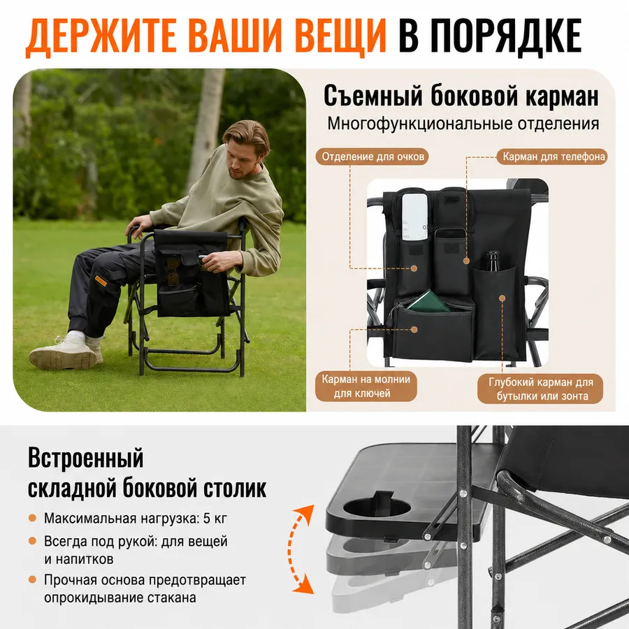 Раскладной стул для кемпинга KingCamp KC1904 8 73cdf423 5374 48b8 8c10 578ee9cf2541 результат